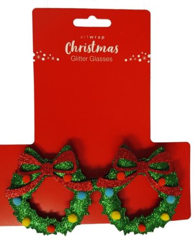 Christmas Glitter Glasses – Wreaths