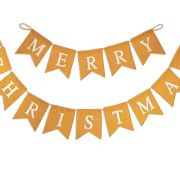 Merry Christmas Hessian Bunting