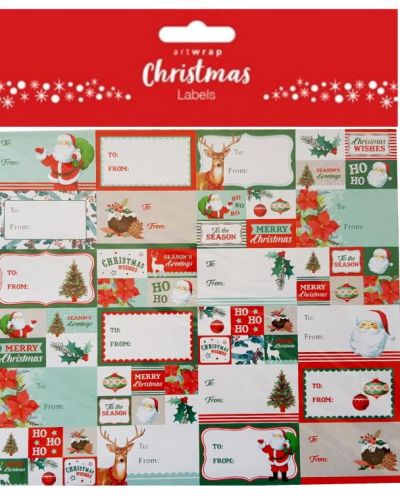 Christmas Gift Labels Sheet 168pk Traditional