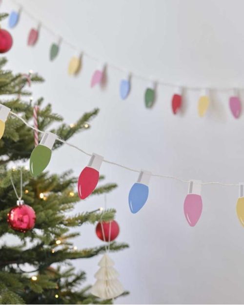 Christmas Lightbulb Garland