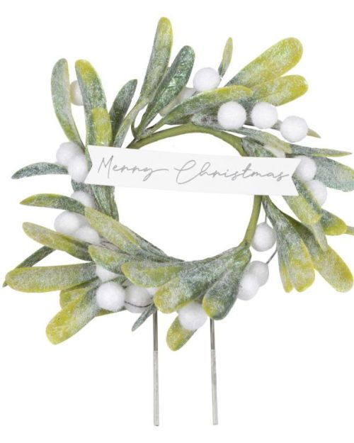 Christmas Mistletoe Cake Topper