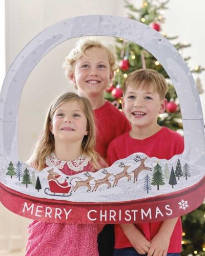 Christmas Snow Globe Photo Booth Frame