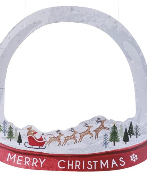 Christmas Snow Globe Photo Booth Frame