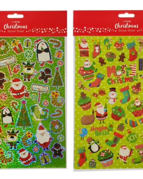 Christmas Sticker Sheet – Assorted