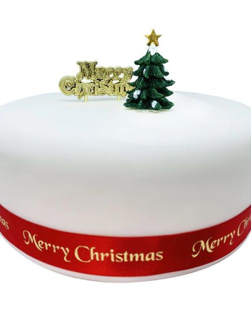 Christmas Tree Cake Topper & Motto