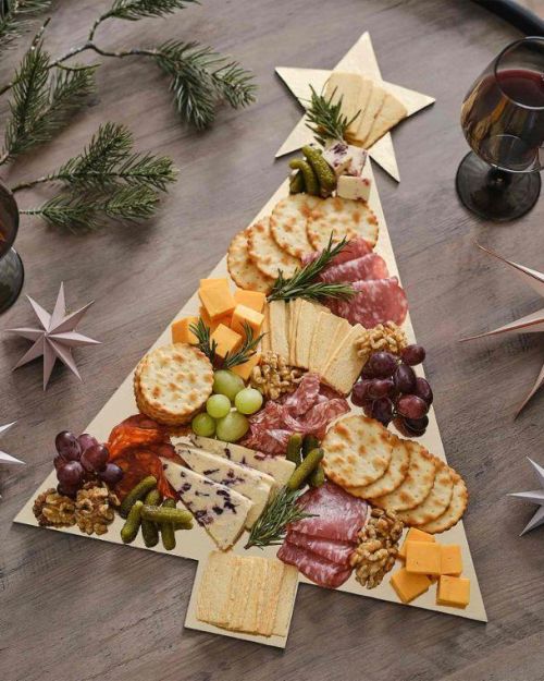 Cosy Copper Gold Christmas Tree Grazing Board