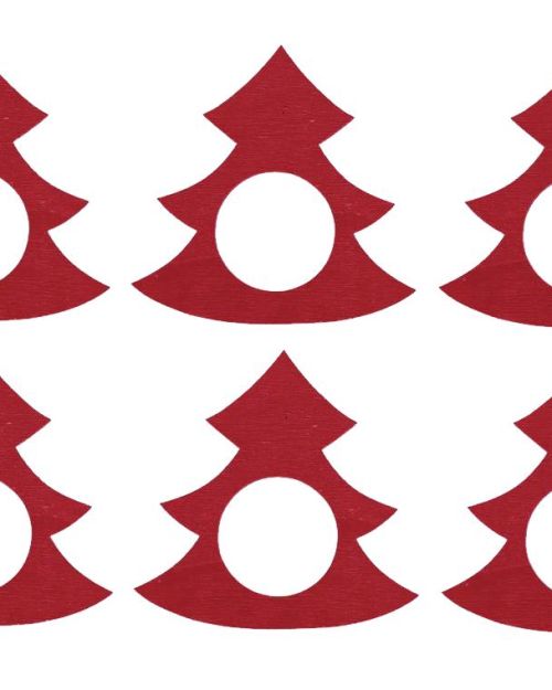 Cutie Christmas Tree Napkin Rings 6pk