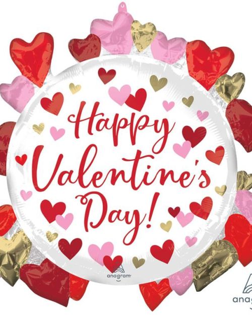 Circled in Hearts SuperShape Foil Balloon