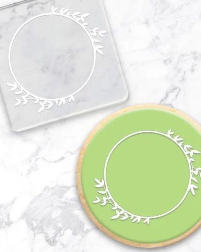 Debosser Stamp – Circle with Leaves