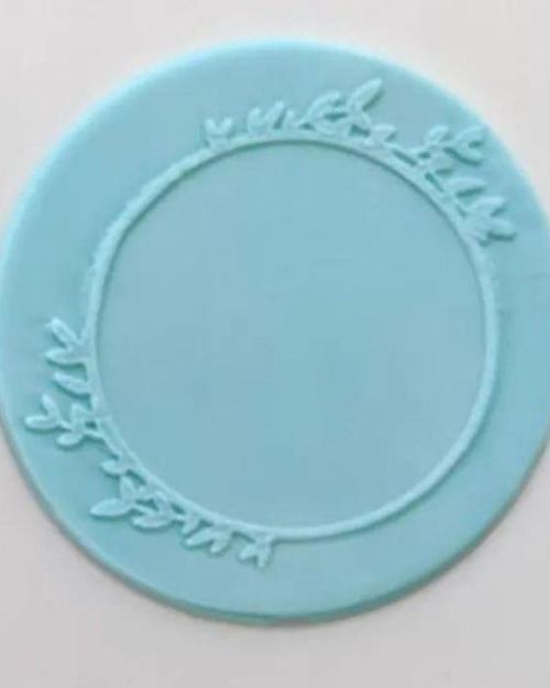 Debosser Stamp – Circle with Leaves