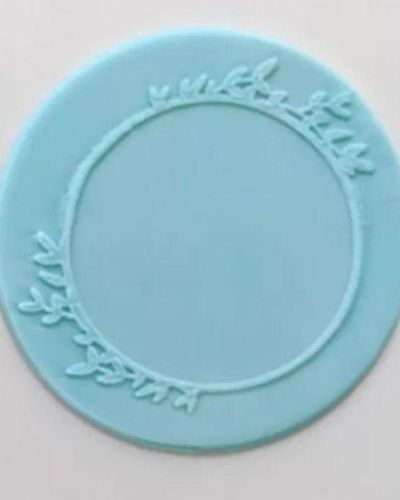 Debosser Stamp – Circle with Leaves