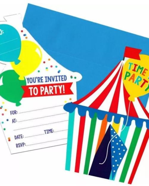 Circus Invitations 8pk