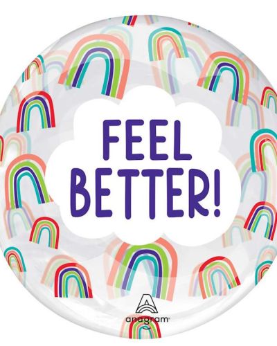 Clearz Balloon Feel Better Rainbows