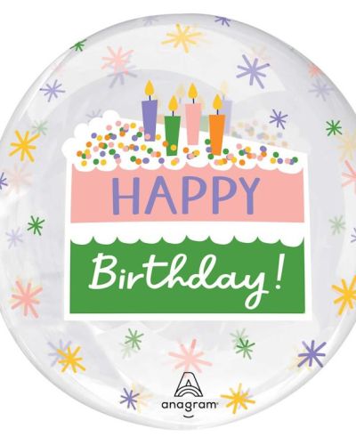 Clearz Balloon Happy Birthday Cake Slice