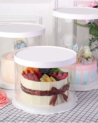Clear Tube Cake Box – 8″