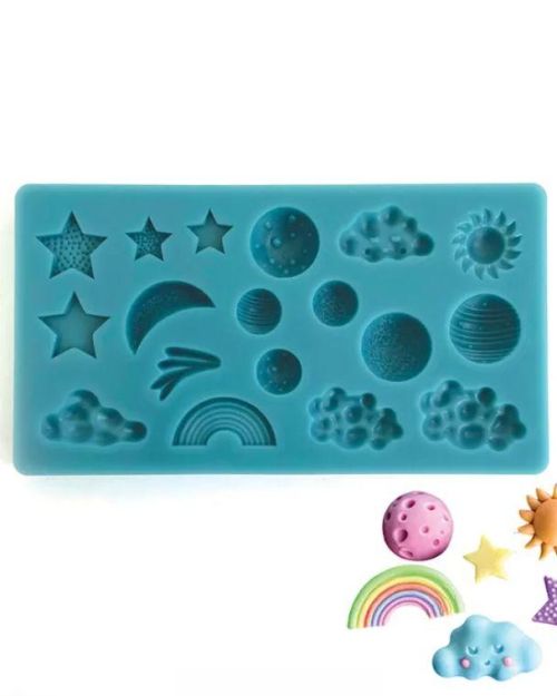Cloud Moon Rainbow & Stars Silicone Mould