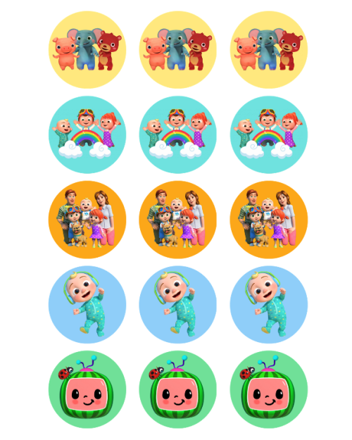 Edible Icing Cupcake Images – Cocomelon