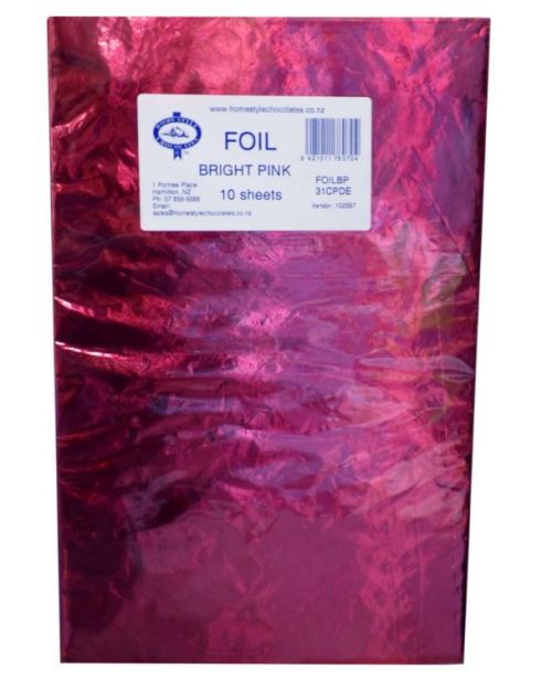 Confectionery Foil 10pk – Bright Pink