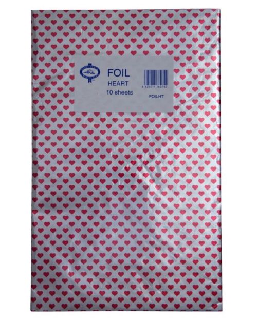 Confectionery Foil 10pk – Hearts