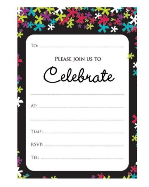 Confetti Celebration Invitations