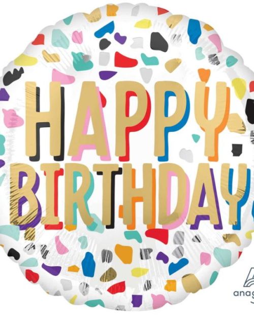 Confetti Birthday Foil Balloon