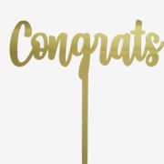 GoBake Congrats Cake Topper – Gold