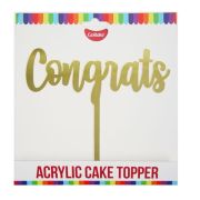 GoBake Congrats Cake Topper – Gold