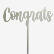 GoBake Congrats Cake Topper – Silver