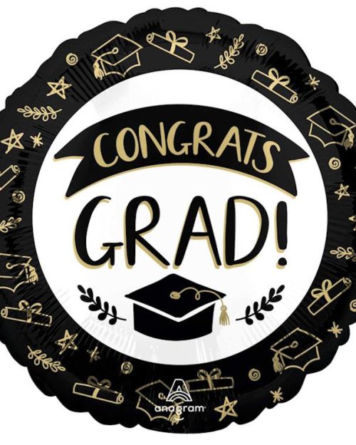 Congrats Grad Sketched Foil Balloon