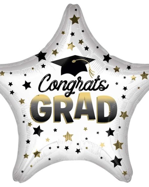 Congrats Grad Star Shaped Foil Balloon