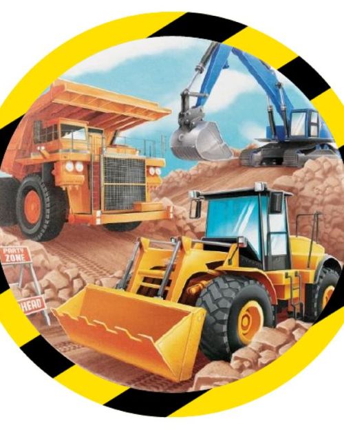 Edible Icing Image – Construction Round