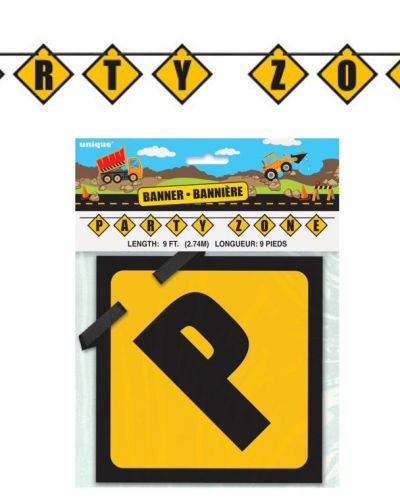 Construction Party Zone Banner