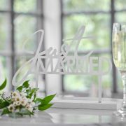 Contemporary Wedding Just Married Table Sign