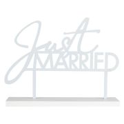 Contemporary Wedding Just Married Table Sign