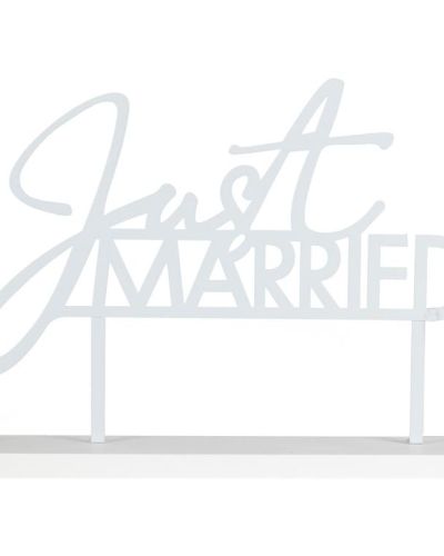 Contemporary Wedding Just Married Table Sign