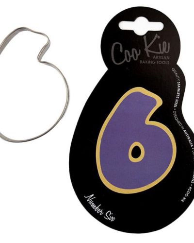 Coo Kie Number 6 Cookie Cutter