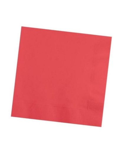 Coral Beverage Napkins – 50pk