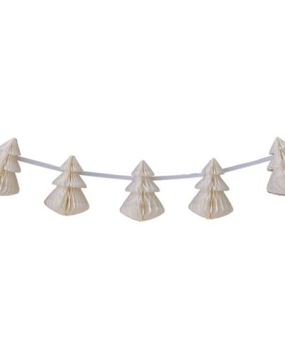 Cream Honeycomb Christmas Garland