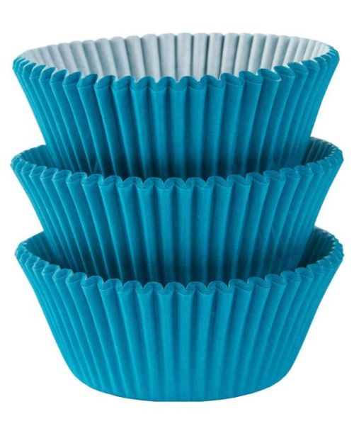 Cupcake Cases 75pk Caribbean Blue
