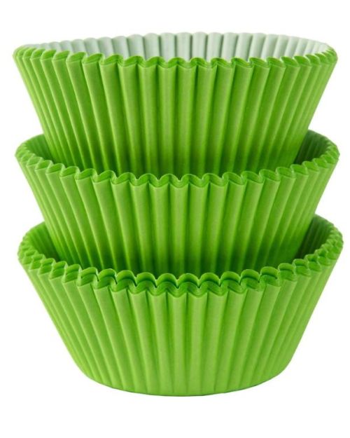Cupcake Cases 75pk Lime Green
