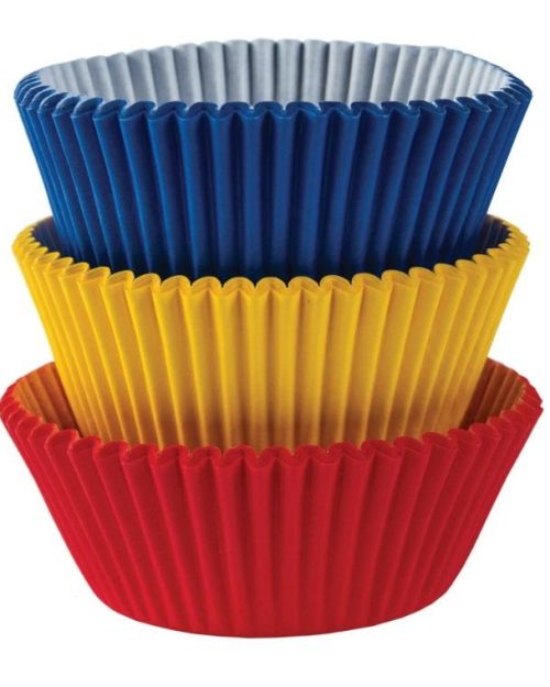 Cupcake Cases 75pk Primary Colours