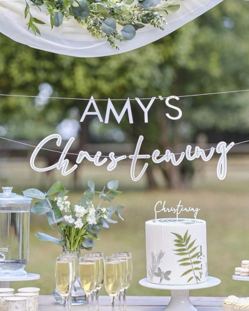 Customisable Christening Banner