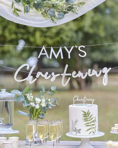 Customisable Christening Banner