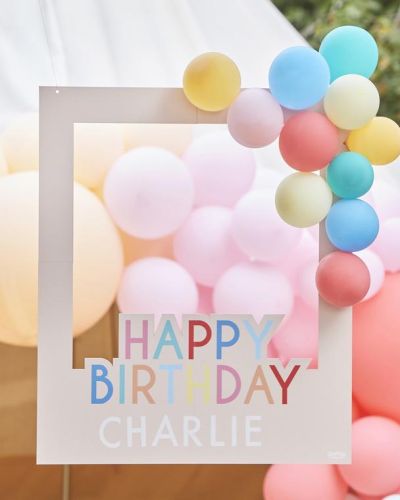 Customisable Happy Birthday Photo Frame with Balloons