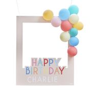 Customisable Happy Birthday Photo Frame with Balloons