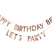 Customisable Rose Gold Letter Banner