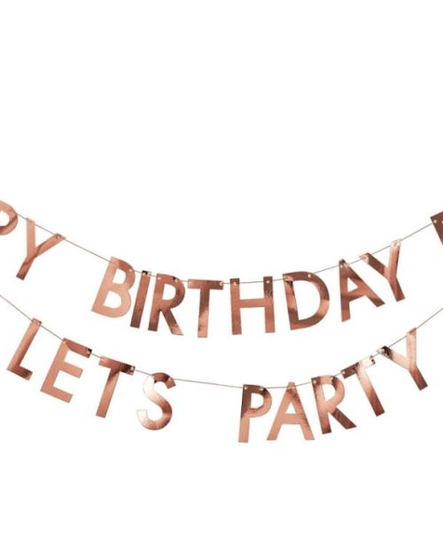 Customisable Rose Gold Letter Banner