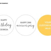 Custom Calendar Burnaway Edible Image Set