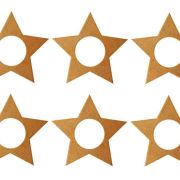 Cutie Christmas Star Napkin Rings 6pk