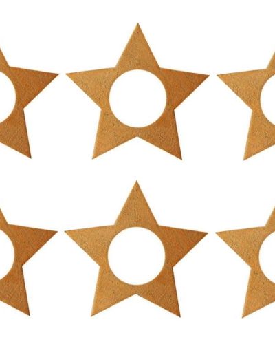 Cutie Christmas Star Napkin Rings 6pk